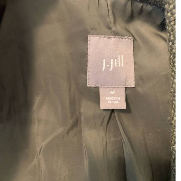 J. Jill green woven wool 2 button long sleeves woven blazer size M - Picture 3 of 10